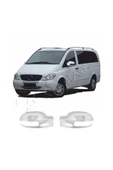 BRSPLAST  Mercedes Vito Viano Uyumlu 2003-2014 Krom Ayna Kapağı 2 Parça Paslanmaz Çelik thumbnail 3