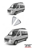 BRSPLAST  Mercedes Sprinter W907 Uyumlu 2018 Ve Üzeri Krom Kelebek Cam Nikelajı 2 Parça thumbnail 1