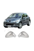 ServetDizaynOto  Peugeot 207 Uyumlu 2006-2012 Krom Ayna Kapağı 2 Parça Paslanmaz Çelik thumbnail 3