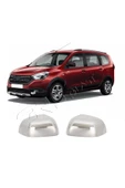 ServetDizaynOto  Dacia Lodgy Uyumlu 2012 Ve Üzeri Krom Ayna Kapağı 2 Parça Paslanmaz Çelik thumbnail 1