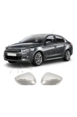ServetDizaynOto  Citroen C-elysee Uyumlu 2012 Ve Üzeri Ayna Kapağı 2 Parça Paslanmaz Çelik thumbnail 1