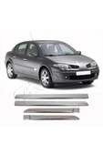 ServetDizaynOto  Renault Megane 2 Uyumlu 2002-2010 Krom Yan Kapı Çıtası 4 Parça Paslanmaz Çelik thumbnail 1