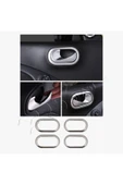 BRSPLAST  Dacia Sandero Uyumlu 2008-2012 Krom Iç Kapı Kolu Çerçevesi 4 Parça Paslanmaz Çelik thumbnail 3
