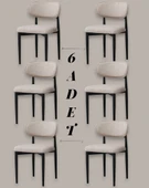 POLO SANDALYE ( KREM) SİYAH AYAKLI (6 ADET) - 1