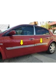 ServetDizaynOto  Renault Megane 2 Uyumlu 2002-2010 Krom Yan Kapı Çıtası 4 Parça Paslanmaz Çelik thumbnail 2