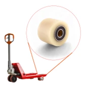 70x60x20 mm Transpalet Tekeri RPR Rulmanlı Bilyalı Beyaz Tekerlek Palet Taşıma Arabası Tekeri thumbnail 1