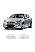 ServetDizaynOto  Hyundai Accent Blue Uyumlu 2011-2016 Krom Ayna Kapağı (SİNYALSİZ) 2 Parça Paslanmaz Çelik thumbnail 2