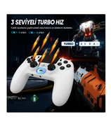 PS-4 Oyun Kumandası PS-4/Slim/Pro/PC İle Uyumlu Dokunmatik Panel/RGB-LED/EXT/Audio Jakı - 5