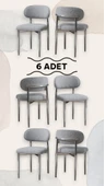 POLO SANDALYE GRİ (6 ADET) - 1
