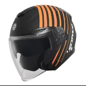 SCOYCO OF-669 TRUCK MAT SİYAH-TURUNCU YARIM KASK (GÜNEŞ VİZÖRLÜ) thumbnail 6