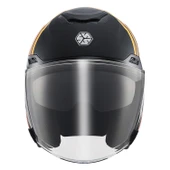 SCOYCO OF-669 TRUCK MAT SİYAH-TURUNCU YARIM KASK (GÜNEŞ VİZÖRLÜ) thumbnail 4