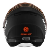 SCOYCO OF-669 TRUCK MAT SİYAH-TURUNCU YARIM KASK (GÜNEŞ VİZÖRLÜ) thumbnail 3