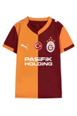 Galatasaray Orijinal Lisanslı 2025/26 Sarı Kırmızı Taraftar Çocuk Forma + Şal Kaşkol Set Aslan Baskılı Hediyelik Ahşap Kutulu - 2