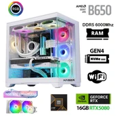 Xaser Velox x240 Ryzen 7 9700x 64GB DDR5 Ram 2TB M.2 NVMe SSD 16GB RTX5080 Masaüstü Oyuncu Bilgisayarı - 1