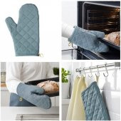 Ikea SANDVIVA Fırın Eldiveni Pamuk-Keten Karışımı Gökyüzü Mavisi - 2