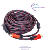 Örgülü Gold HDMI Kablo Poşetli 15 mt - 1