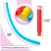 6'lı Pop Tubes Renkli Uzayan  Hortum Bükülebilir Aktivite Borusu’ Duyusal Algısal Motor Gelişim thumbnail 3