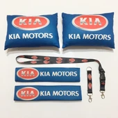 Kia Boyun Yastığı Emniyet Kemer Pedi Seti Mavi - 1