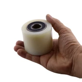 85x70x20 mm Transpalet Tekeri RPR Rulmanlı Bilyalı Beyaz Tekerlek Palet Taşıma Arabası Tekeri thumbnail 3