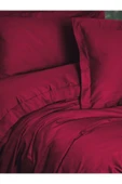 Elegant Saten Tek Kişilik Nevresim Takımı Bordo - 2