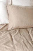 Smart Bambu Saten Çift Kişilik Nevresim Takımı Bej - 2