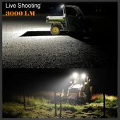 Offroad sis lambası 4 led beyaz 20w 12-30v adet uzun kablosuz /  LASS399 thumbnail 2