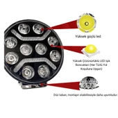 Offroad sis lambası 22 x 22 x 5.2cm yuvarlak beyaz-amber gündüz ledli adet  /  LASS374 thumbnail 3