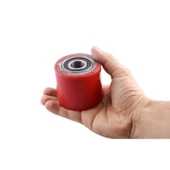 82x70x20 mm Transpalet Tekeri RPR Rulmanlı Bilyalı Kırmızı Tekerlek Palet Taşıma Arabası Tekeri thumbnail 2