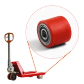 85x70x20 mm Transpalet Tekeri RPR Rulmanlı Bilyalı Kırmızı Tekerlek Palet Taşıma Arabası Tekeri thumbnail 1