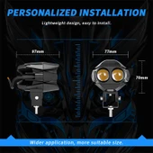 Space Offroad sis lambası 7.8 x 10 x 7 cm sarı-beyaz 12-60v set/  LASS368 thumbnail 2