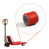 70x60x20 mm Transpalet Tekeri RPR Rulmanlı Bilyalı Kırmızı Tekerlek Palet Taşıma Arabası Tekeri thumbnail 1