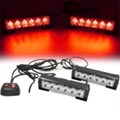 Space Flaşlı 8 Modlu İkaz Lambası Kırmızı/Kırmızı LAPA195-1 thumbnail 2