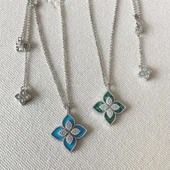 Yonca Mineli İkili Çelik Kolye thumbnail 1