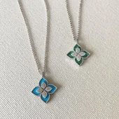 Yonca Mineli İkili Çelik Kolye thumbnail 4