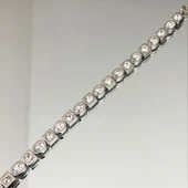 Zirkon Taşlı Kare Çelik Bileklik thumbnail 3