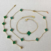 Yonca Gold Kolye 3'lü Bileklik Set thumbnail 1