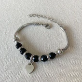 Yoncalı Kalpli 3'lü Çelik Bileklik Set thumbnail 3