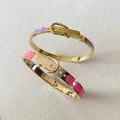 Mineli Rose Gold İkili Çelik Kelepçe thumbnail 1