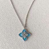 Yonca Mineli İkili Çelik Kolye thumbnail 3