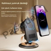 Hoparlör Telefon Tutucu Çok Fonksiyonlu Kablosuz İndüksiyon Ses Telefon Tutucu iPhone Android - 3