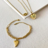 Kalp Açılır Bileklik 3'lü Çelik Set thumbnail 1