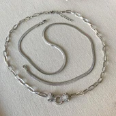 Kaplan Taşlı Trend İkili Çelik Kolye thumbnail 1