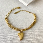 Kalp Açılır Bileklik 3'lü Çelik Set thumbnail 3