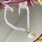 Kalp İncili Princess Gold Çelik Set thumbnail 3