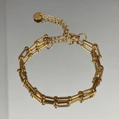 Trend Bileklik Küpe Çelik Set thumbnail 4