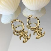 Gold Çift Çelik Küpe thumbnail 1