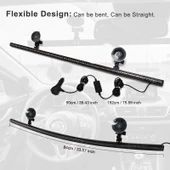 Çakar lamba 12-32v esnek model 84cm vantuzlu çakarlı mavi-kırmızı / LAPA543 thumbnail 5