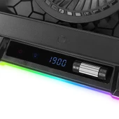 Rampage S49 Cyclone Siyah 10 Mode RGB 140*140mm 1 Fanlı 14-19 inç LED Ekranlı Notebook Soğutucu Stand - 5