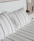 Cotton Collection Çift Kişilik Çizgili Çarşaf Seti Solinea thumbnail 2