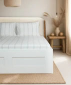 Cotton Collection Çift Kişilik Çizgili Çarşaf Seti Seroya - 1